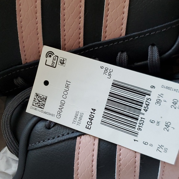 NIB Adidas Grand Court 7.5 Cloud Form Comfort Grey  Pink Sneakers women's hot - Picture 11 of 11